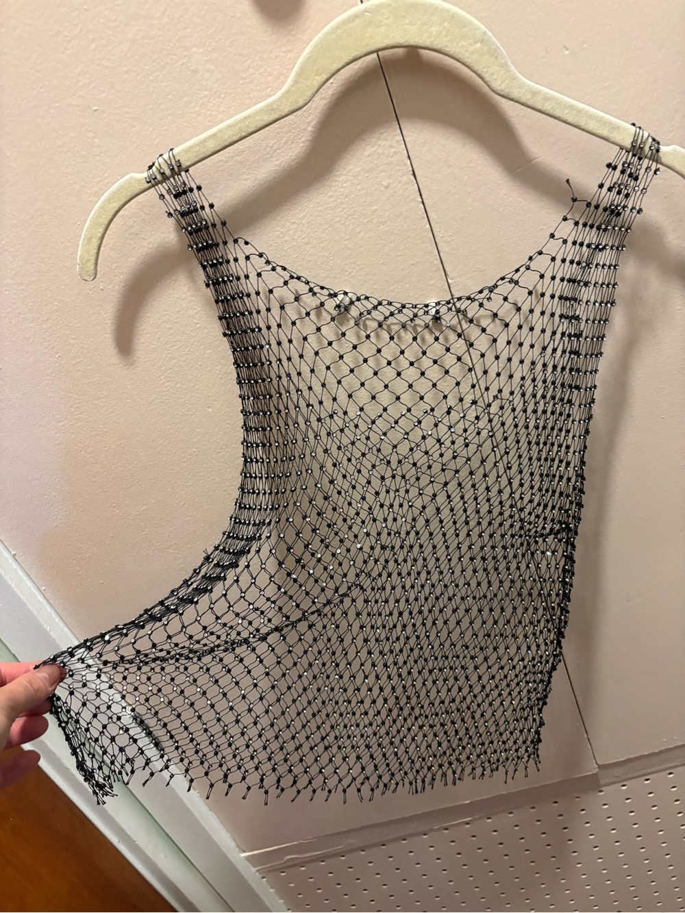 Rhinestone Mesh Tank Top – Sleek Layering Top